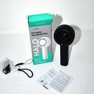 Aecooly Portable Handheld Turbo Fan, 5 Speeds USB Rechargeable Mini Personal Fan